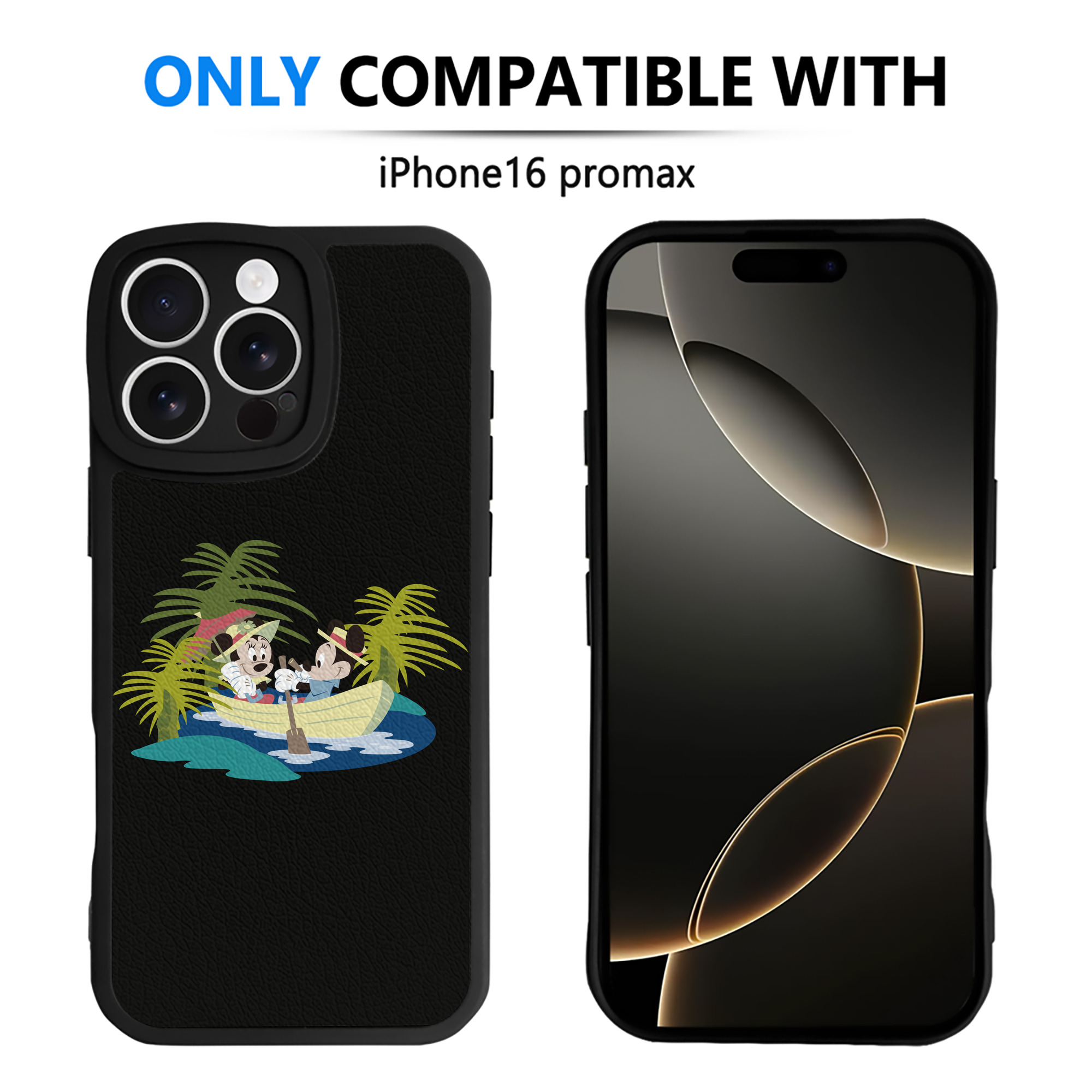 （画像用） ミッキーマウス Mickey Mouse 【iPhone 16シリーズ対応】シリコンスマホケース（レザー調） 材質：シリコン